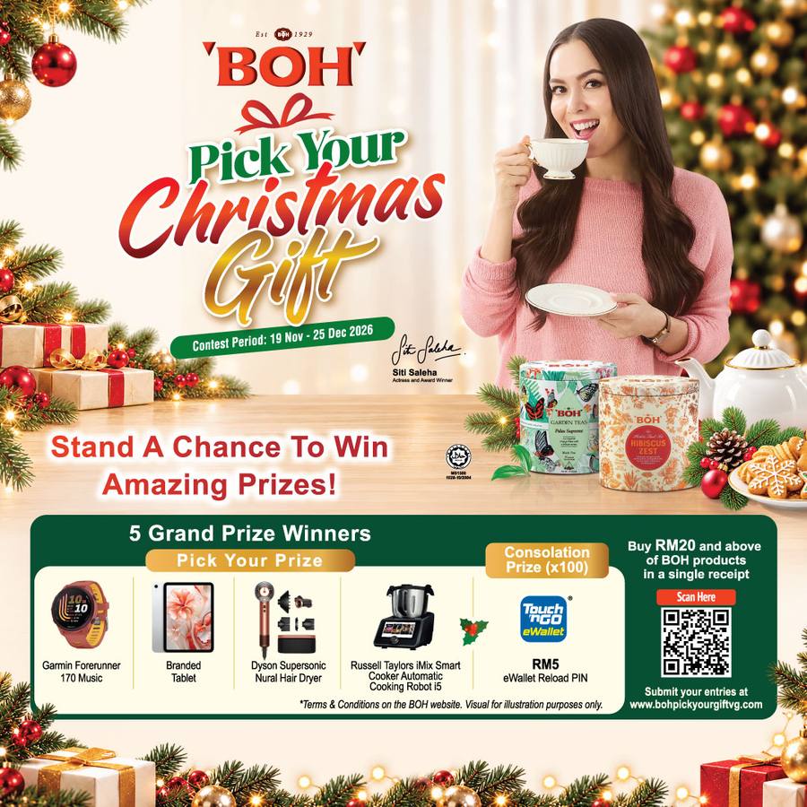 BOH Pick Your Gift contest: win a Garmin watch, tablet, Dyson hair dryer or smart cooker